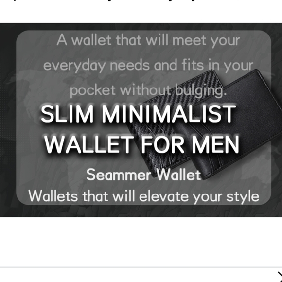 Slim Minimalist Money Clip for Men Wallet, Mini Bifold Pocket Wallet ID Window.. - Picture 8 of 8